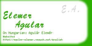 elemer agular business card