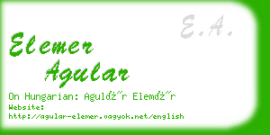 elemer agular business card